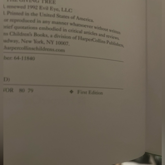 Shel Silverstein the giving tree first edition, very rare & hard to find. - Picture 2 of 2